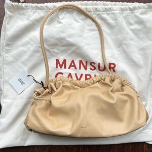 NWT Mansur Gavriel Oversized cloud clutch in Sand